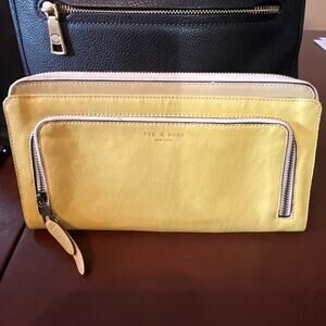 Rag & Bone Yellow Leather Zip Clutch Wallet VGUC SS26 Canary Trend BOLO